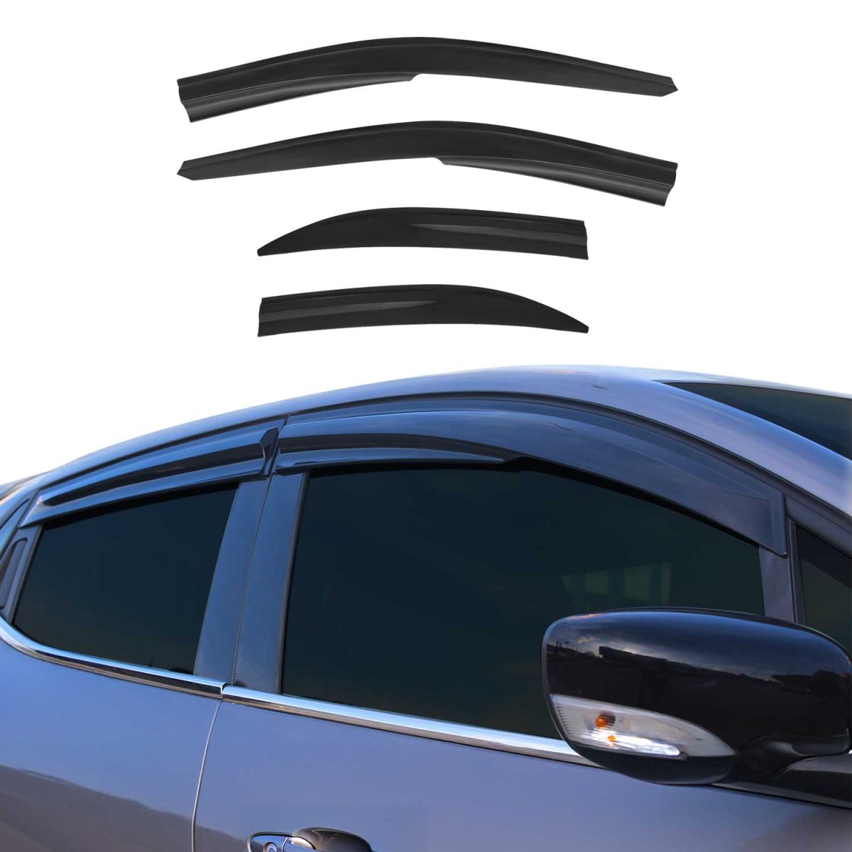 Toyota Camry Wind Deflector - Omac - Acrylic 4 Pcs - Black - '12-'15